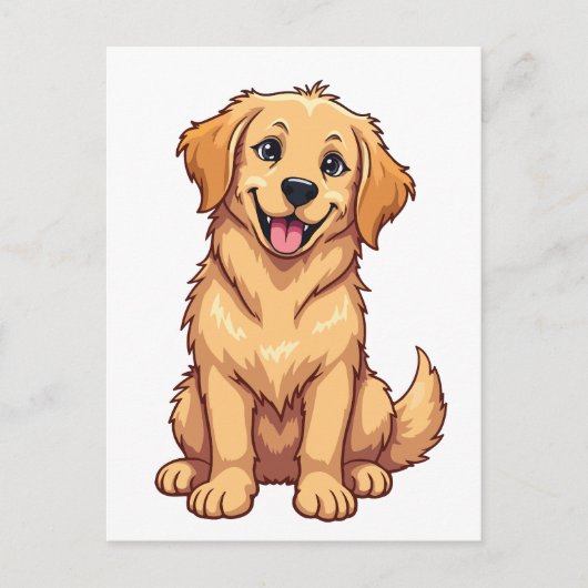 Golden Retriever Postkarte (Vorderseite)