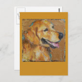Golden Retriever Postkarte (Vorne/Hinten)
