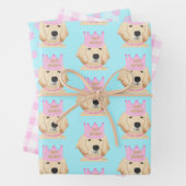 Golden Retriever Princess Gift Wrap Geschenkpapier Set (Beispiel)