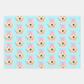 Golden Retriever Princess Gift Wrap Geschenkpapier Set (Vorderseite)