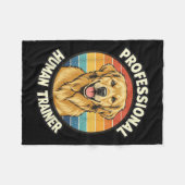 Golden Retriever Professional Human Trainer Funny Fleecedecke (Vorderseite (Horizontal))