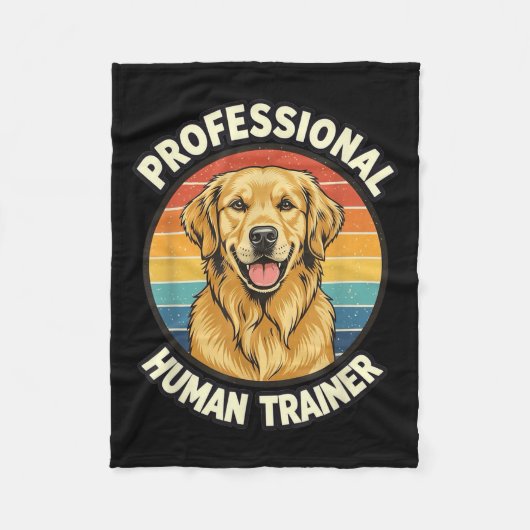 Golden Retriever Professional Human Trainer Funny Fleecedecke (Vorderseite)