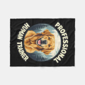 Golden Retriever Professional Human Trainer Funny  Fleecedecke (Vorderseite (Horizontal))