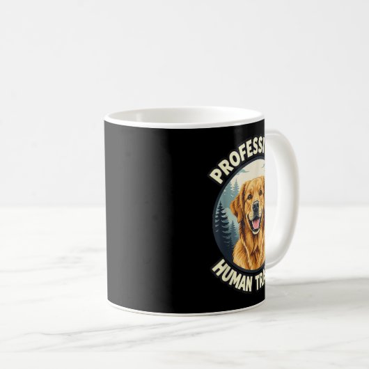 Golden Retriever Professional Human Trainer Funny Kaffeetasse (VorderseiteRechts)