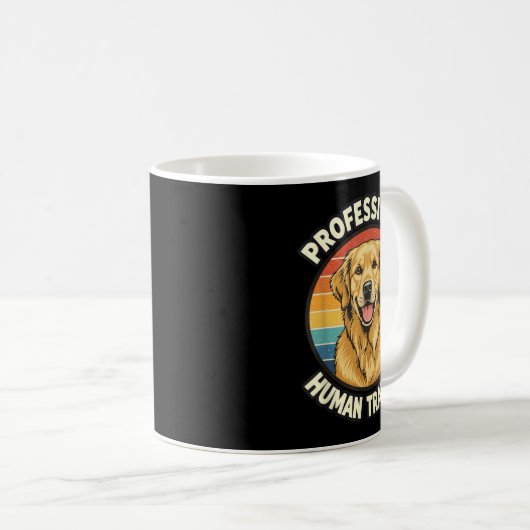 Golden Retriever Professional Human Trainer Funny Kaffeetasse (VorderseiteRechts)