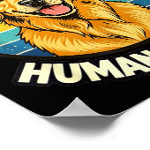 Golden Retriever Professional Human Trainer Funny Poster (Ecke)