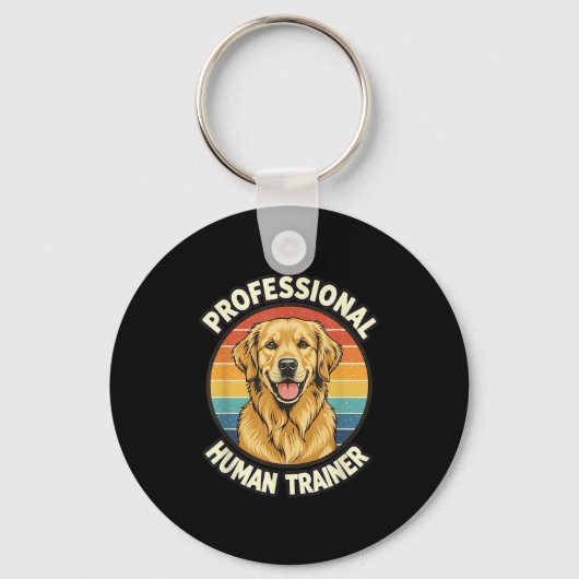 Golden Retriever Professional Human Trainer Funny  Schlüsselanhänger (Vorderseite)