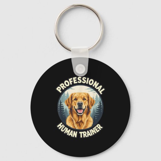 Golden Retriever Professional Human Trainer Funny  Schlüsselanhänger (Vorderseite)