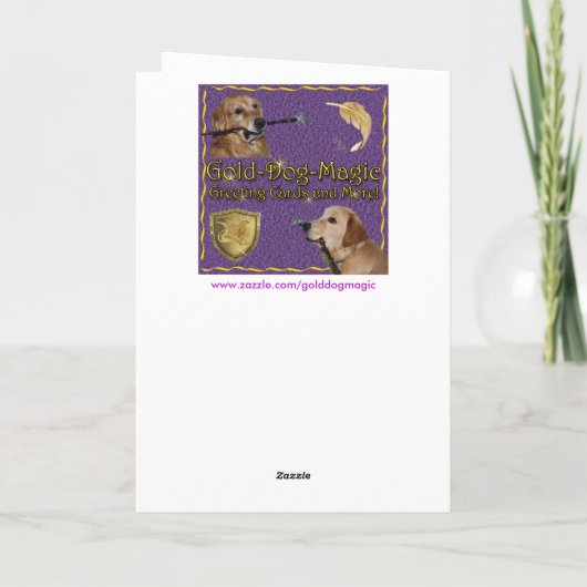 Golden Retriever Pumpkin Spice Latte Vielen Dank Dankeskarte (Rückseite)