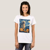 Golden Retriever Pumpkin Starry Night Dog Mom Van T-Shirt (Vorne ganz)
