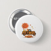 Golden Retriever Pumpkin Truck Herbstleaf Fall Button (Vorne & Hinten)