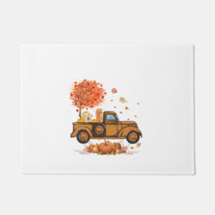 Golden Retriever Pumpkin Truck Herbstleaf Fall Fußmatte
