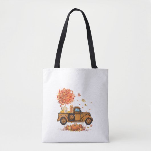 Golden Retriever Pumpkin Truck Herbstleaf Fall Tasche (Vorderseite)