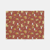 Golden Retriever Pumpkins Muster Fleecedecke (Vorderseite (Horizontal))