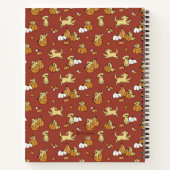 Golden Retriever Pumpkins Muster Spiral Notebook Notizblock (Rückseite)