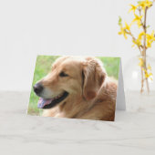 Golden Retriever Pup Grußkarte Karte (Gelbe Blume)