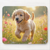 Golden Retriever Pup In a Summer Field Mousepad (Vorne)