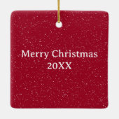 Golden Retriever Puppies In Christmas Truck Keramikornament (Rückseite)