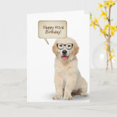 Golden Retriever Puppy 103. Geburtstagkarte Karte (Gelbe Blume)