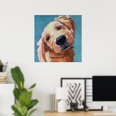 Golden Retriever Puppy Art Poster (Heimbüro)