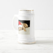Golden Retriever Puppy Bierglas (Vorderseite Links)