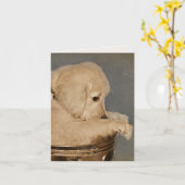 Golden Retriever Puppy Blank Notecard Karte (Gelbe Blume)