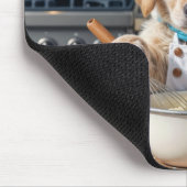 Golden Retriever Puppy Chef Mousepad (Ecke)
