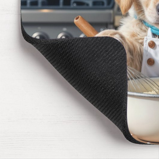Golden Retriever Puppy Chef Mousepad (Ecke)