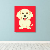 Golden Retriever Puppy Children's Wall Decor Leinwanddruck (Insitu (Holzboden))