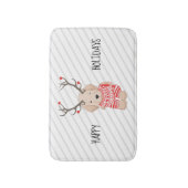 Golden Retriever Puppy Christmas Antlers Strip Badematte (Vorderseite Vertikal)