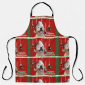 Golden Retriever Puppy Christmas Bowl Schürze (Vorderseite)