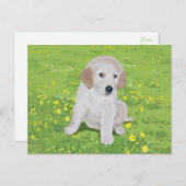 Golden Retriever Puppy Dock Postkarte (Vorne/Hinten)