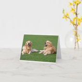 Golden Retriever Puppy Dose Blank Karte (Gelbe Blume)