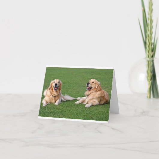 Golden Retriever Puppy Dose Blank Karte (Vorderseite)