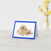 Golden Retriever Puppy Dose Blank Note Card Karte (Gelbe Blume)