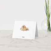 Golden Retriever Puppy Dose Blank Note Card Karte (Rückseite)