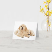 Golden Retriever Puppy Dose Blank Note Card Karte (Gelbe Blume)