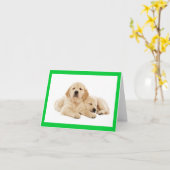 Golden Retriever Puppy Dose Blank Note Card Karte (Gelbe Blume)