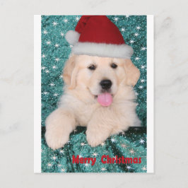 Golden Retriever Puppy Feiertagspostkarte