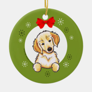 Golden Retriever Puppy First Christmas Classic Keramikornament