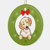 Golden Retriever Puppy First Christmas Classic Keramikornament (Links)