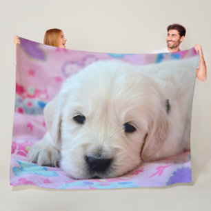 GOLDEN RETRIEVER PUPPY FLEECEDECKE