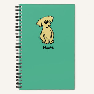 Golden Retriever Puppy - grün - Notizblock