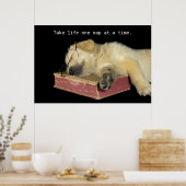 Golden Retriever Puppy im Buch Poster (Küche)
