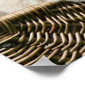 Golden Retriever Puppy in Basket Poster (Ecke)