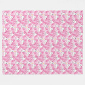 Golden Retriever Puppy in Pink Garden Fleecedecke (Vorderseite (Horizontal))