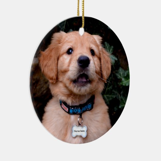 Golden Retriever Puppy Keramik Ornament (Rechts)