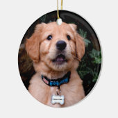 Golden Retriever Puppy Keramik Ornament (Links)