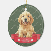 Golden Retriever Puppy  Keramik Ornament (Links)