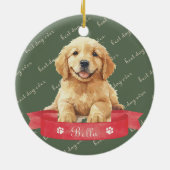 Golden Retriever Puppy  Keramik Ornament (Hinten)